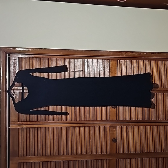 Black Long Lace Jump Dress - Picture 1 of 10